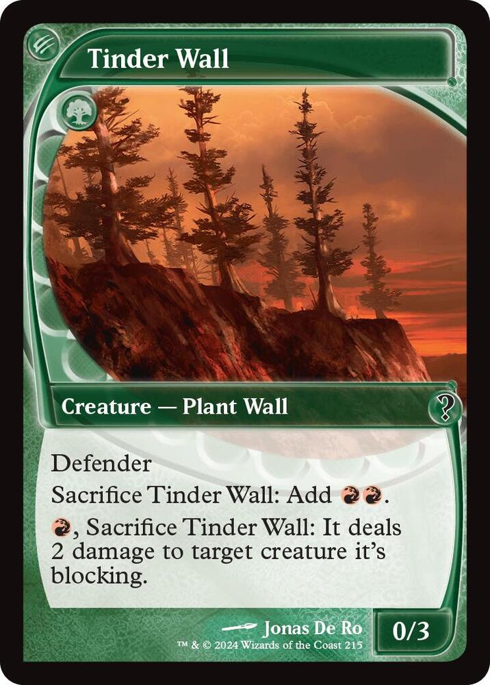 Tinder Wall (Future Sight) [Mystery Booster 2] 215