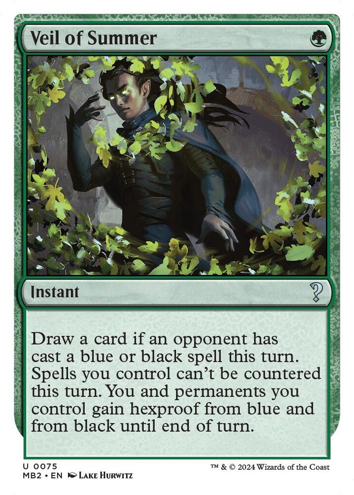 Veil of Summer (White Border) [Mystery Booster 2] 75