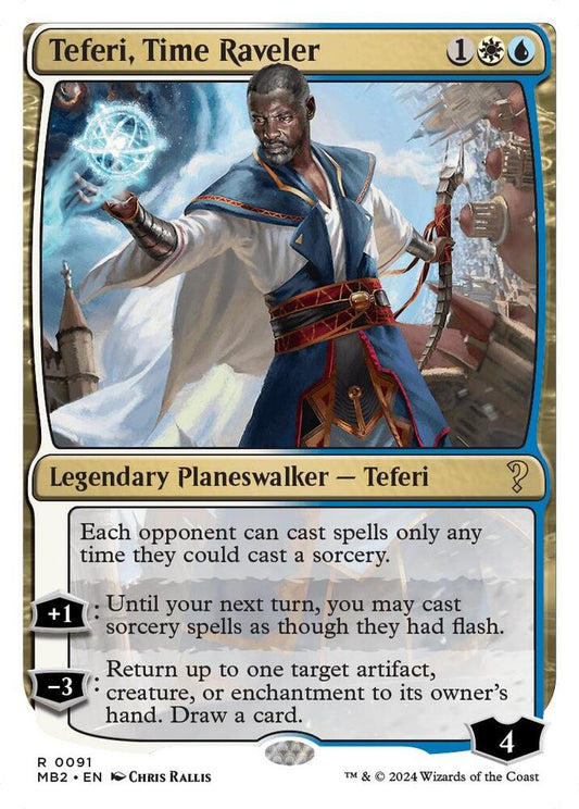 Teferi, Time Raveler (White Border) [Mystery Booster 2] 91