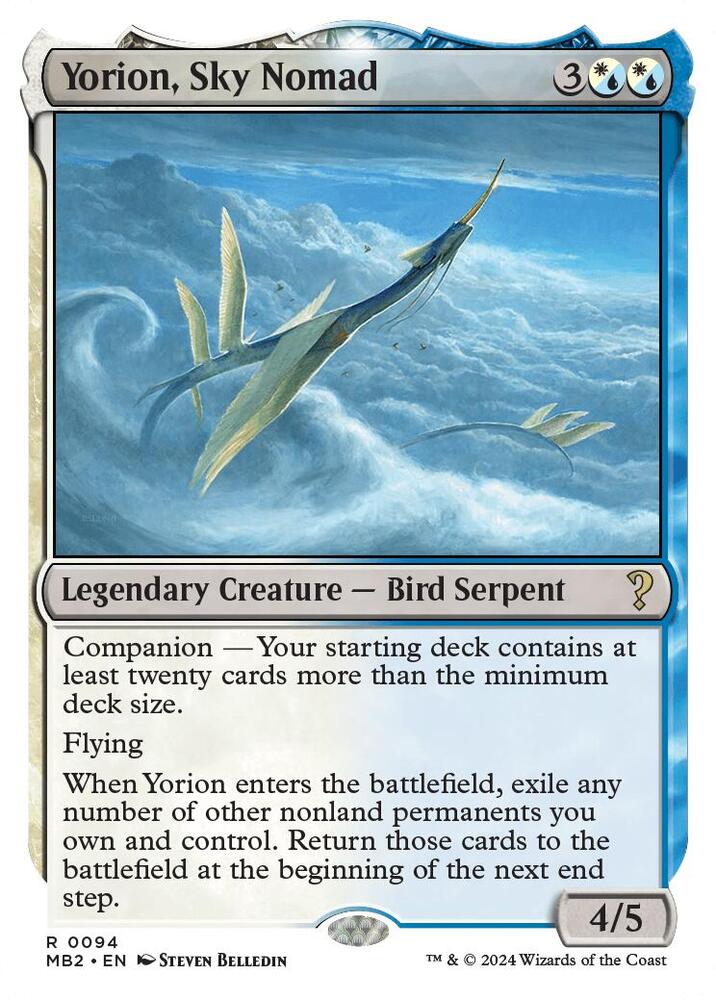 Yorion, Sky Nomad (White Border) [Mystery Booster 2] 94