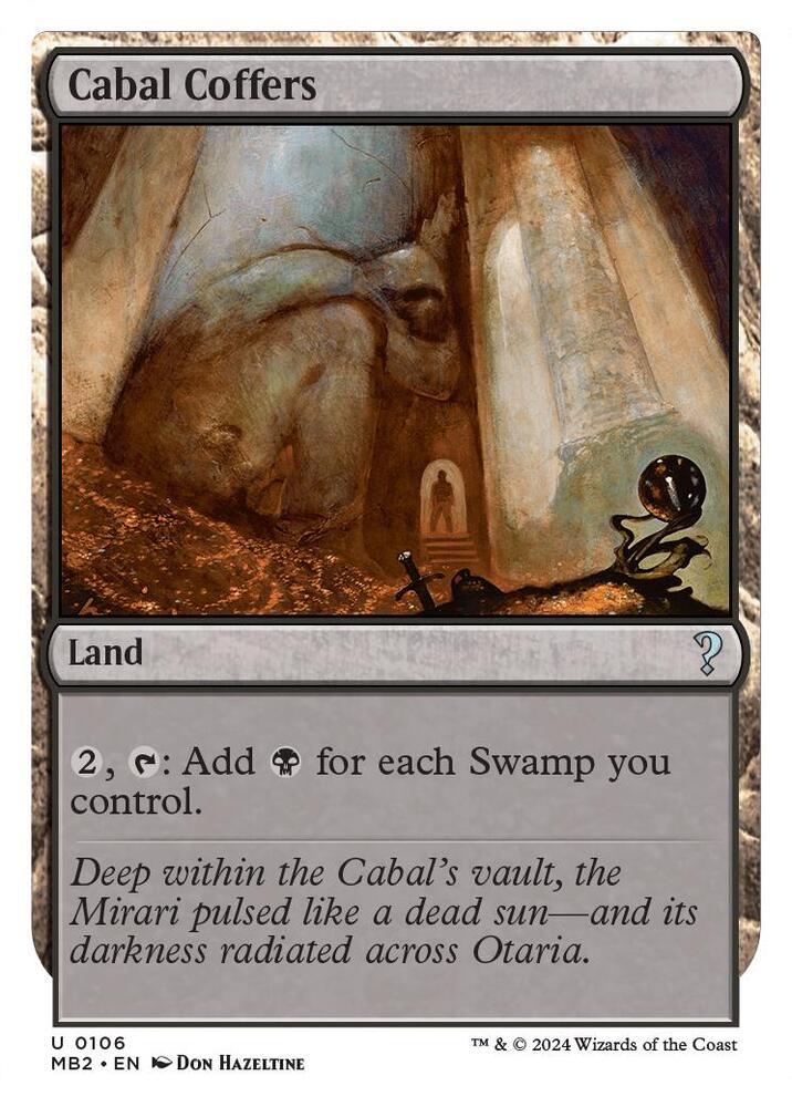 Cabal Coffers (White Border) [Mystery Booster 2] 106