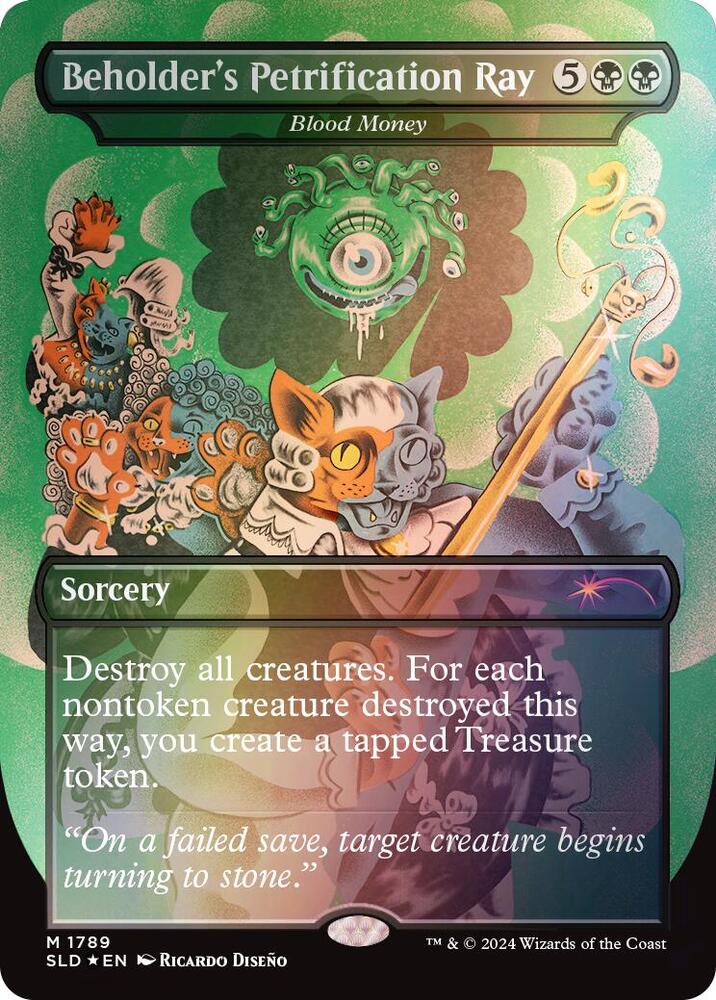 Beholder's Petrification Ray - Blood Money (Rainbow Foil) [Secret Lair Drop Series] 1789