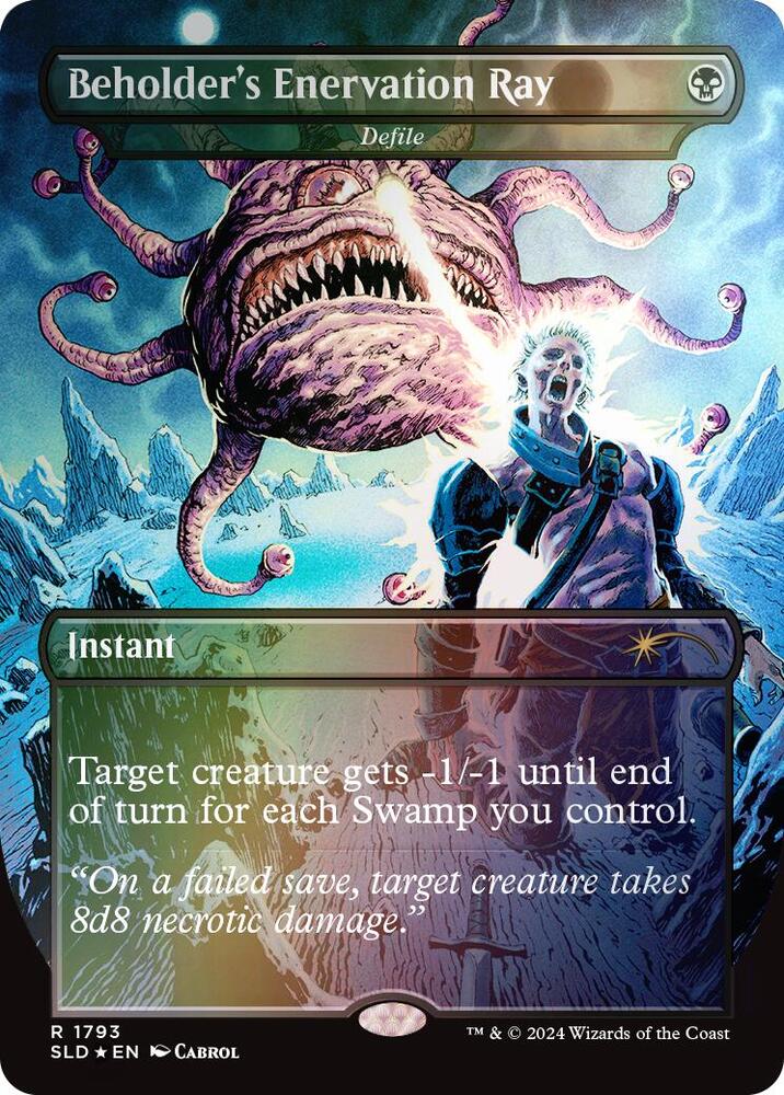 Beholder's Enervation Ray - Defile (Rainbow Foil) [Secret Lair Drop Series] 1793