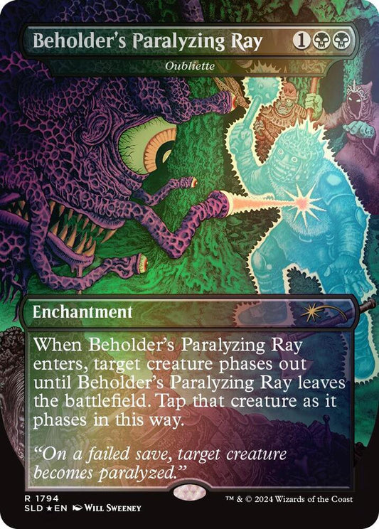 Beholder's Paralyzing Ray - Oubliette (Rainbow Foil) [Secret Lair Drop Series] 1794