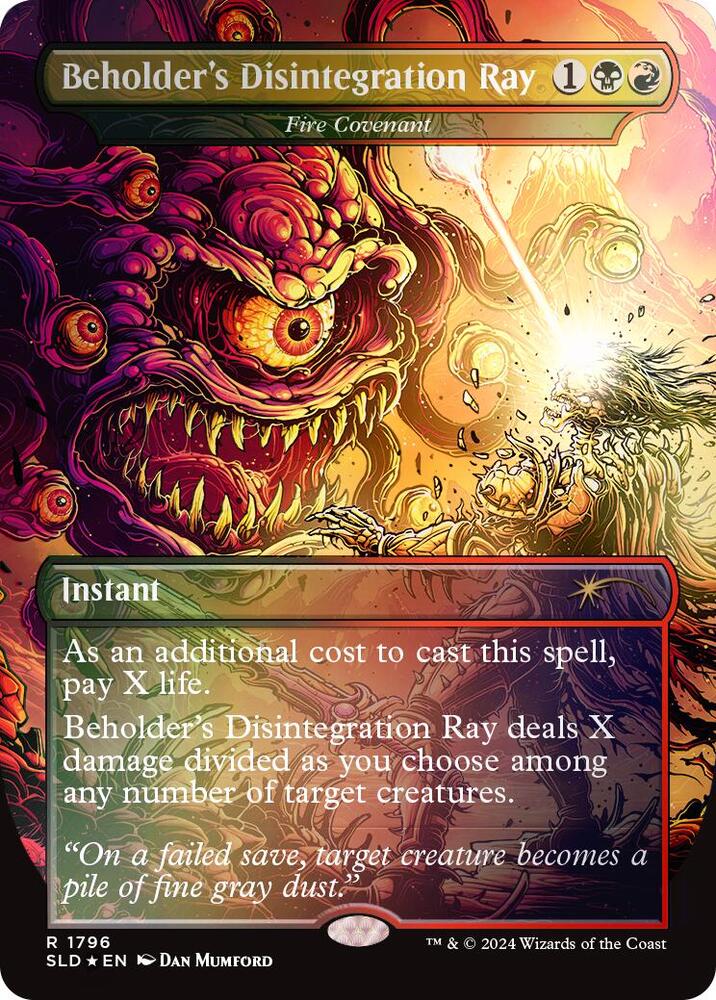 Beholder's Disintegration Ray - Fire Covenant (Rainbow Foil) [Secret Lair Drop Series] 1796