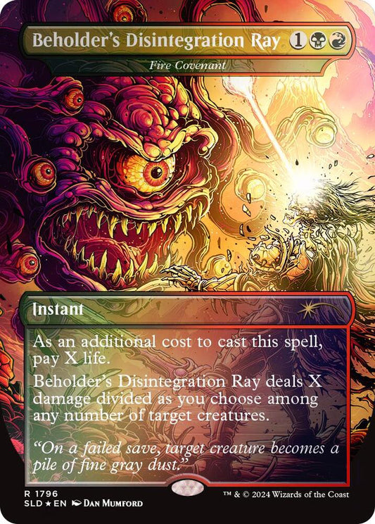Beholder's Disintegration Ray - Fire Covenant (Rainbow Foil) [Secret Lair Drop Series] 1796