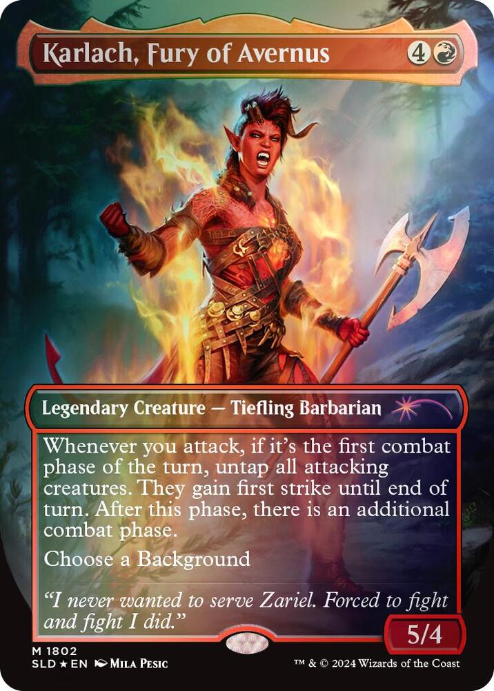 Karlach, Fury of Avernus (Rainbow Foil) [Secret Lair Drop Series] 1802