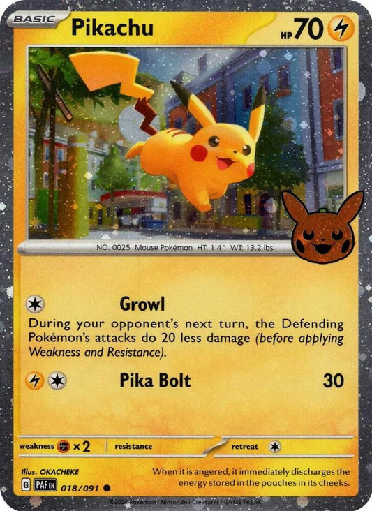 Pikachu - 018/091 (Cosmos Holo) [Trick or Trade BOOster Bundle 2024] 018/091