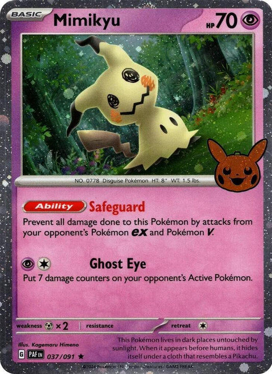 Mimikyu - 037/091 (Cosmos Holo) [Trick or Trade BOOster Bundle 2024] 037/091