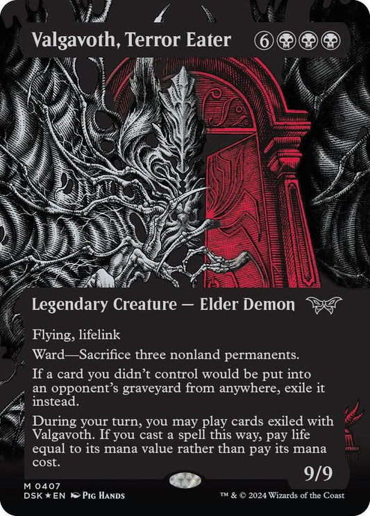 Valgavoth, Terror Eater (Showcase) (Textured Foil) [Duskmourn: House of Horror] 407