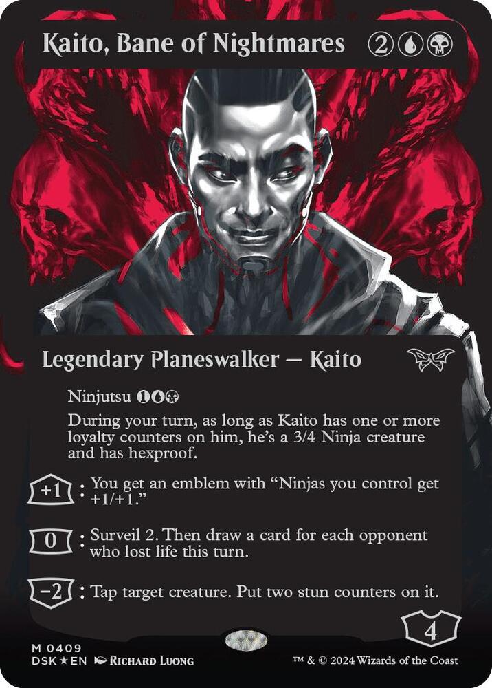 Kaito, Bane of Nightmares (Showcase) (Textured Foil) [Duskmourn: House of Horror] 409