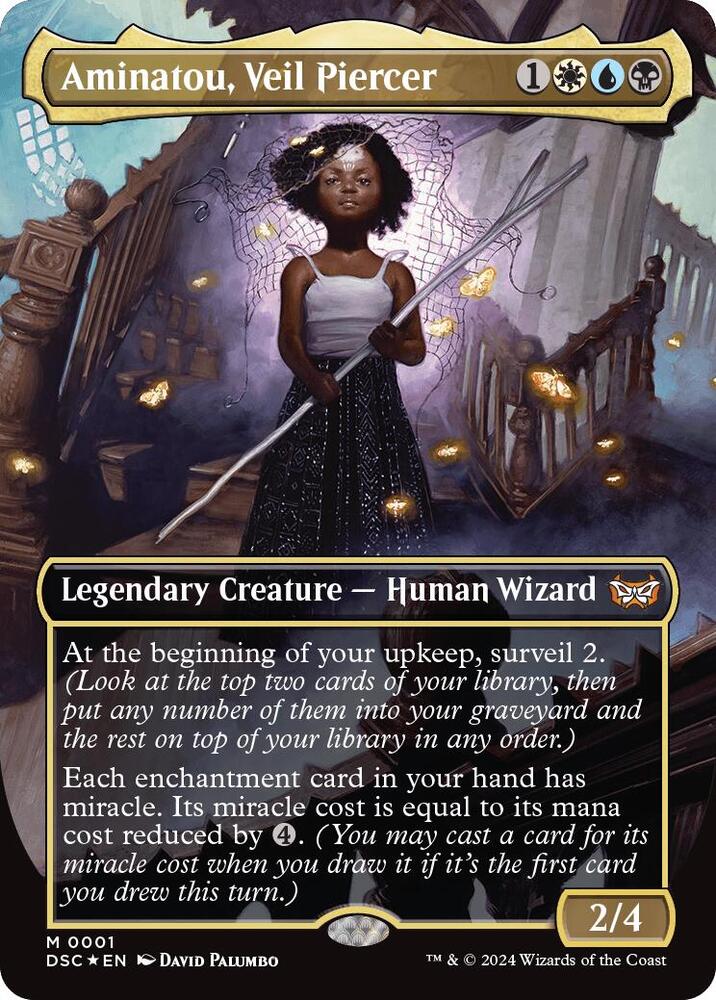 Aminatou, Veil Piercer (Borderless) [Commander: Duskmourn: House of Horror] 1