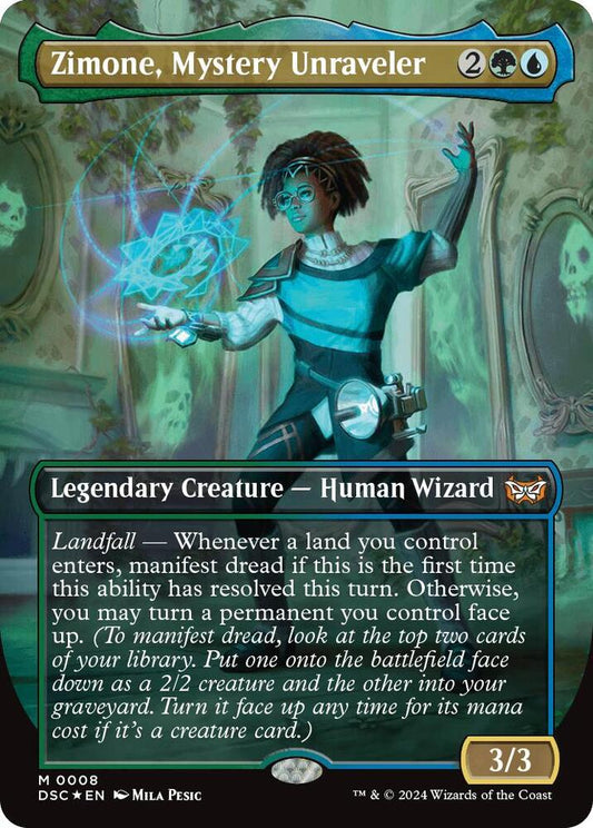 Zimone, Mystery Unraveler (Borderless) [Commander: Duskmourn: House of Horror] 8