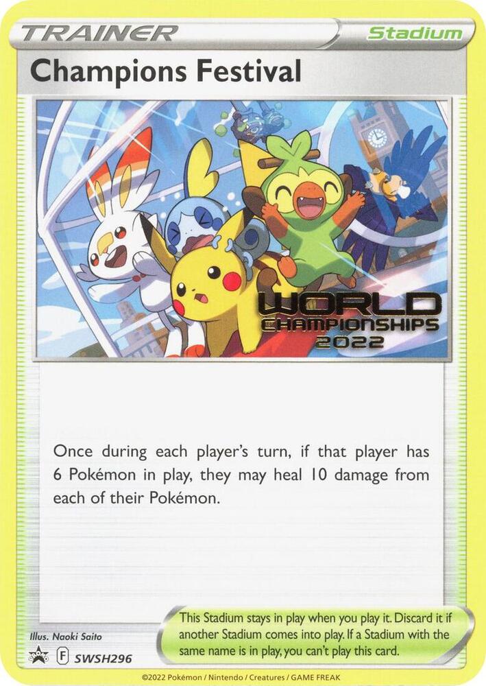 Champions Festival - SWSH296 (World Championships 2022) [SWSH: Sword & Shield Promo Cards] SWSH296