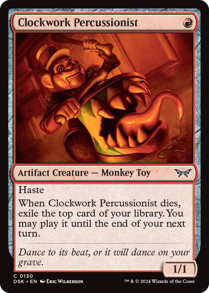 Clockwork Percussionist (0130) [Duskmourn: House of Horror] 130