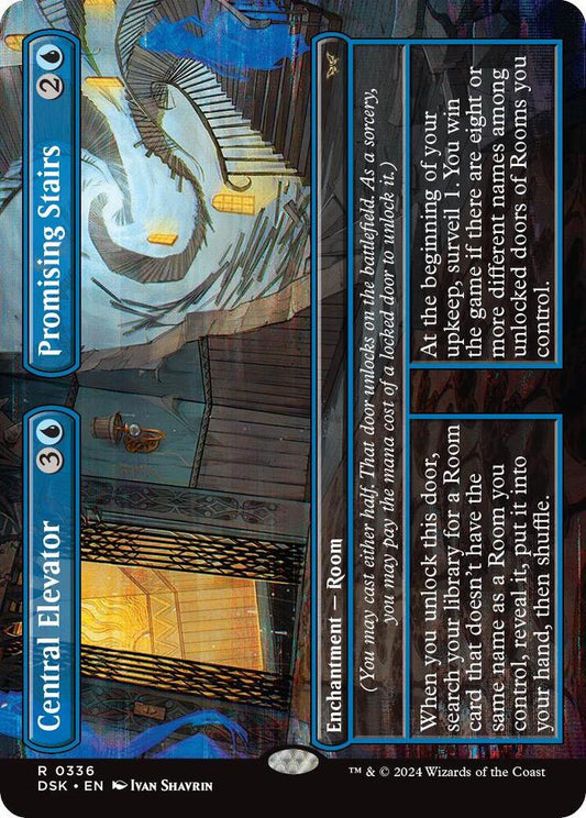 Central Elevator // Promising Stairs (Borderless) [Duskmourn: House of Horror] 336