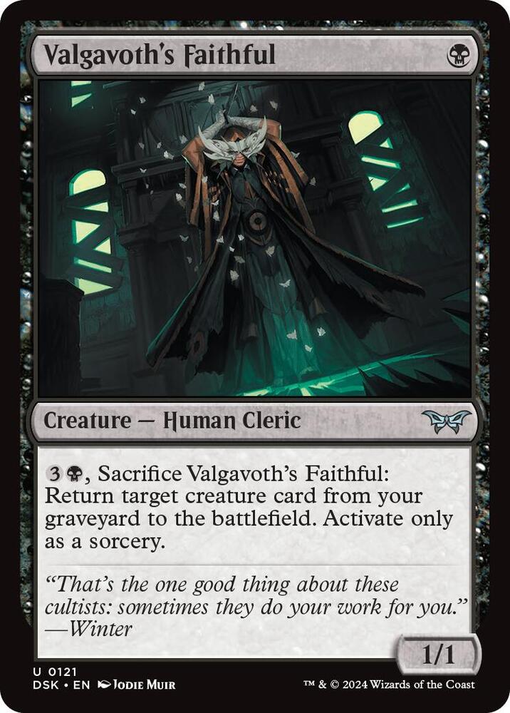 Valgavoth's Faithful [Duskmourn: House of Horror] 121