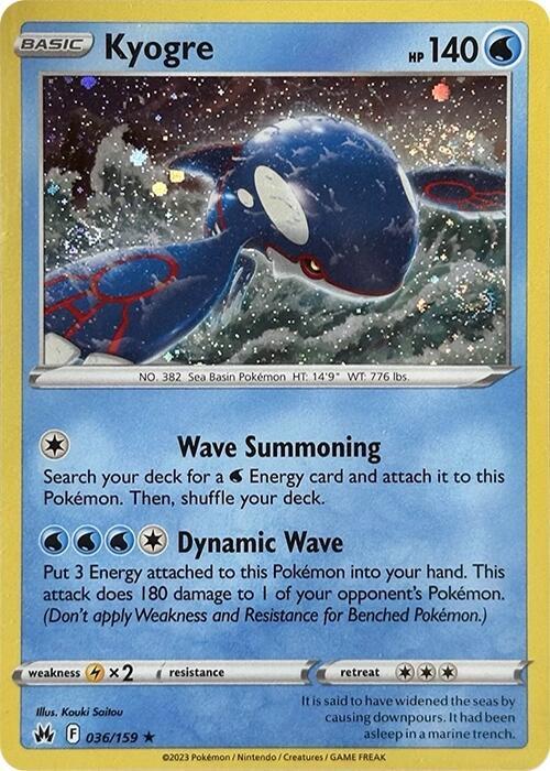 Kyogre - 036/159 (Pixel Holo) [Miscellaneous Cards & Products] 036/159