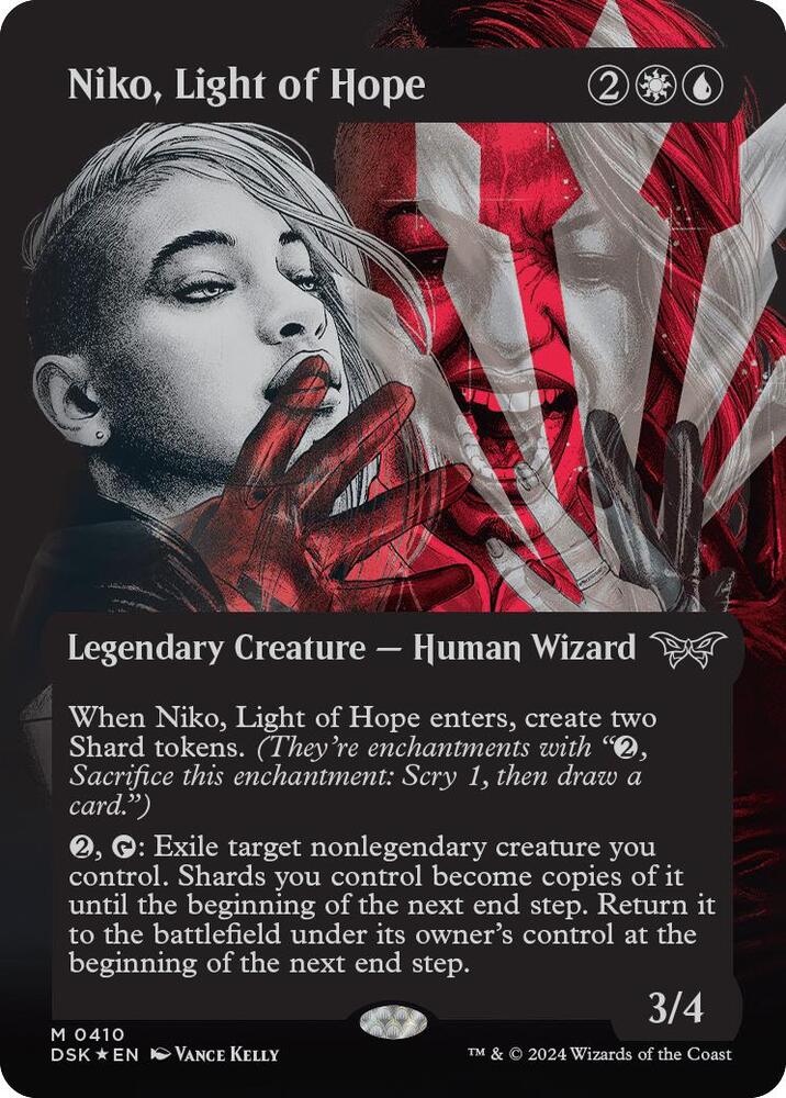 Niko, Light of Hope (Showcase) (Textured Foil) [Duskmourn: House of Horror] 410