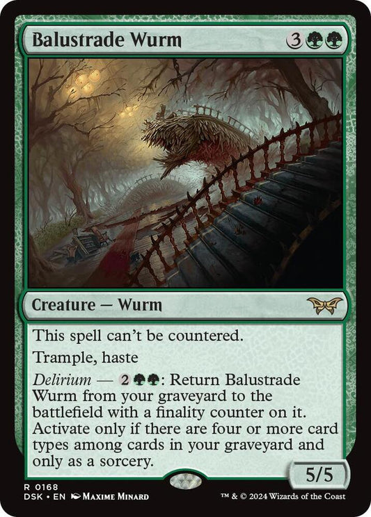 Balustrade Wurm [Duskmourn: House of Horror] 168