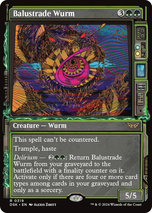 Balustrade Wurm (Showcase) [Duskmourn: House of Horror] 319