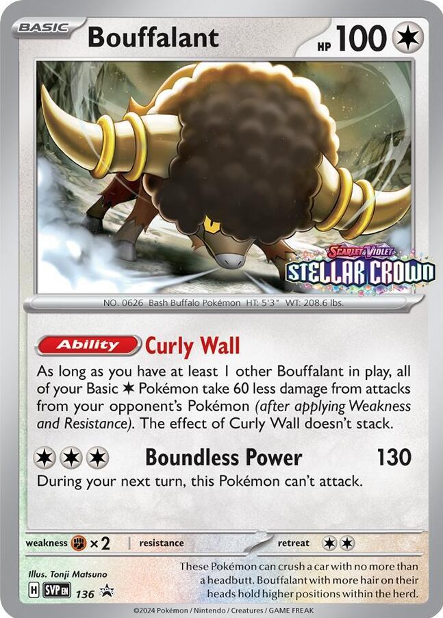 Bouffalant - 136 [SV: Scarlet & Violet Promo Cards] 136