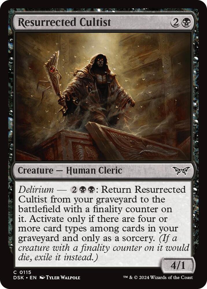 Resurrected Cultist [Duskmourn: House of Horror] 115