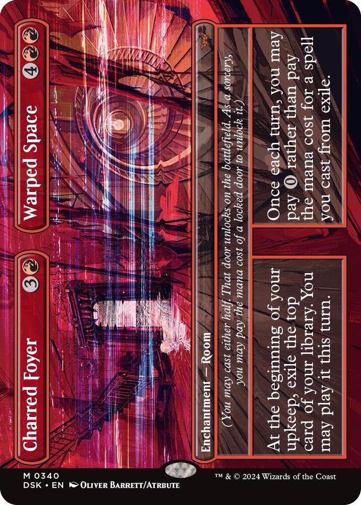 Charred Foyer // Warped Space (Borderless) [Duskmourn: House of Horror] 340