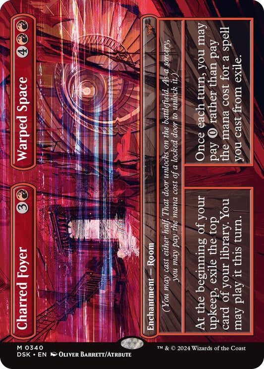 Charred Foyer // Warped Space (Borderless) [Duskmourn: House of Horror] 340