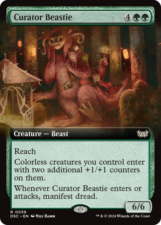 Curator Beastie (Extended Art) [Commander: Duskmourn: House of Horror] 58