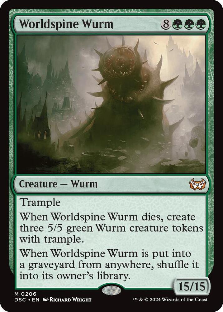Worldspine Wurm [Commander: Duskmourn: House of Horror] 206