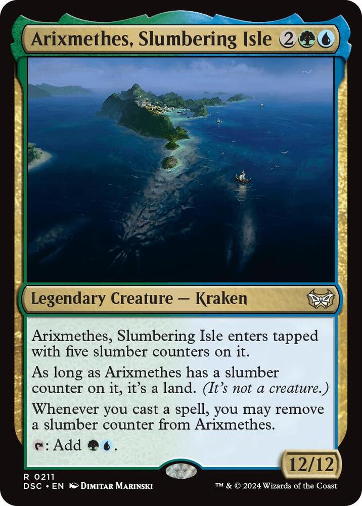 Arixmethes, Slumbering Isle [Commander: Duskmourn: House of Horror] 211