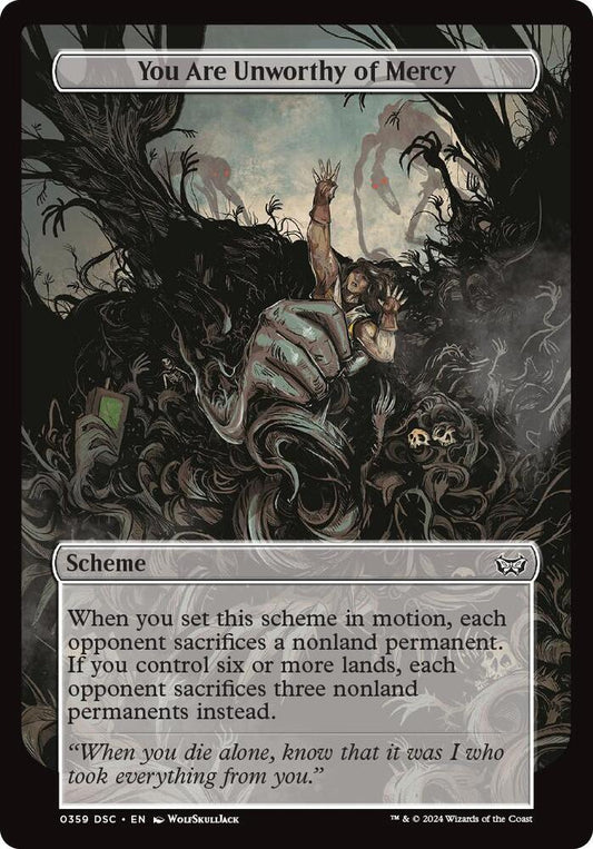 You Are Unworthy of Mercy (Full Art) [Archenemy: Duskmourn] 359