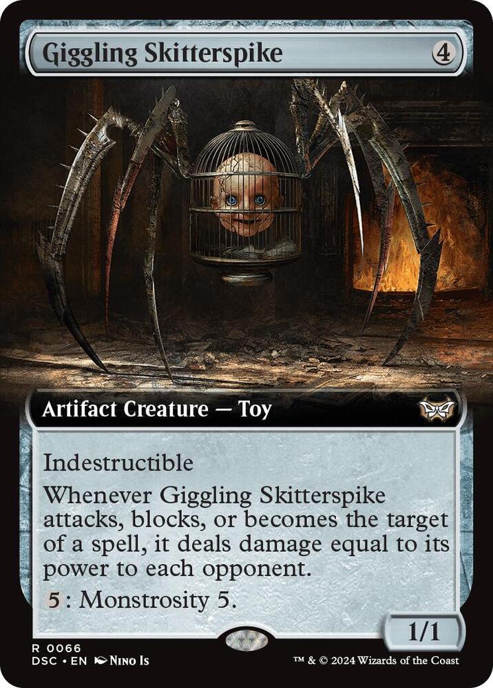 Giggling Skitterspike (Extended Art) [Commander: Duskmourn: House of Horror] 66