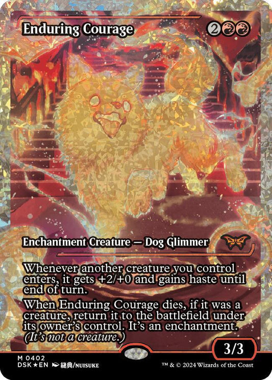 Enduring Courage (Showcase) (Fracture Foil) [Duskmourn: House of Horror] 402