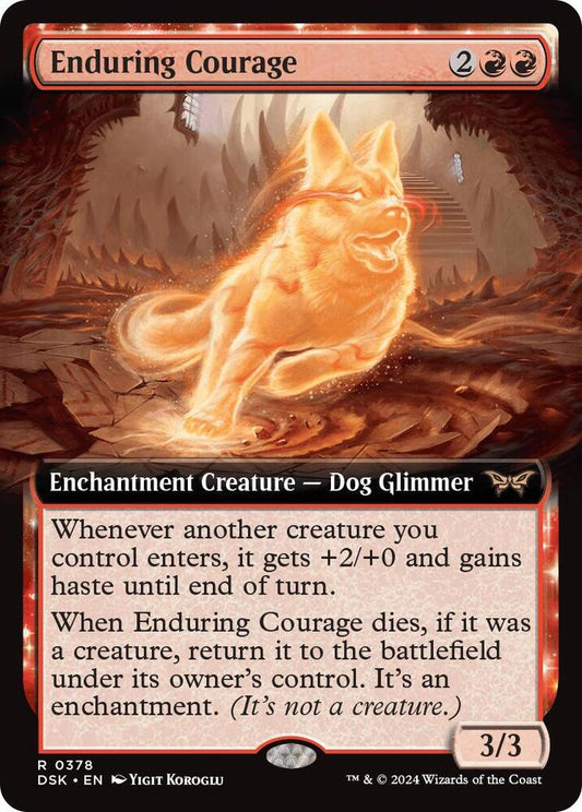 Enduring Courage (Extended Art) [Duskmourn: House of Horror] 378