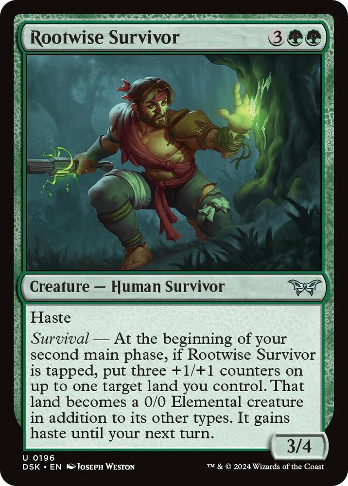 Rootwise Survivor [Duskmourn: House of Horror] 196