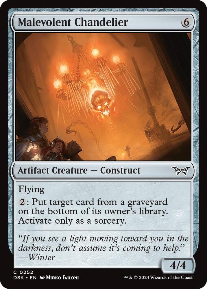Malevolent Chandelier [Duskmourn: House of Horror] 252