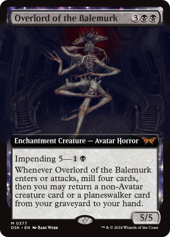 Overlord of the Balemurk (Extended Art) [Duskmourn: House of Horror] 377