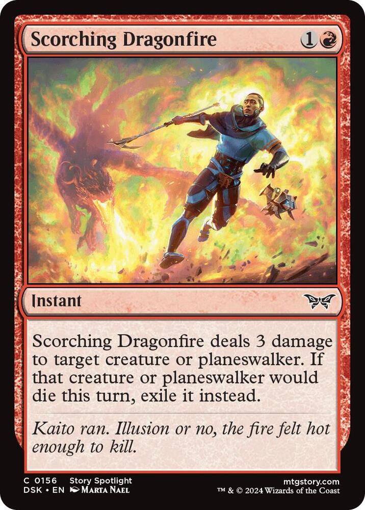 Scorching Dragonfire [Duskmourn: House of Horror] 156