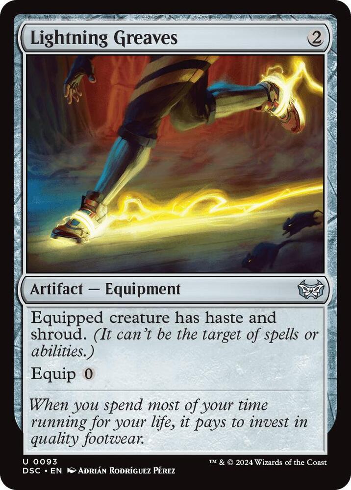 Lightning Greaves [Commander: Duskmourn: House of Horror] 93