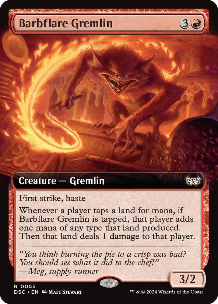 Barbflare Gremlin (Extended Art) [Commander: Duskmourn: House of Horror] 55