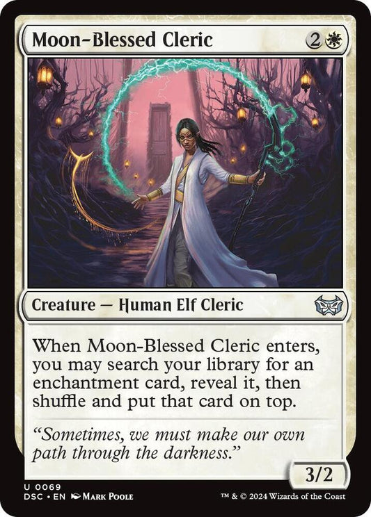 Moon-Blessed Cleric [Commander: Duskmourn: House of Horror] 69