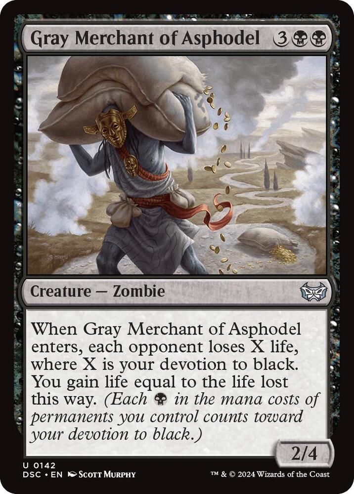 Gray Merchant of Asphodel [Commander: Duskmourn: House of Horror] 142