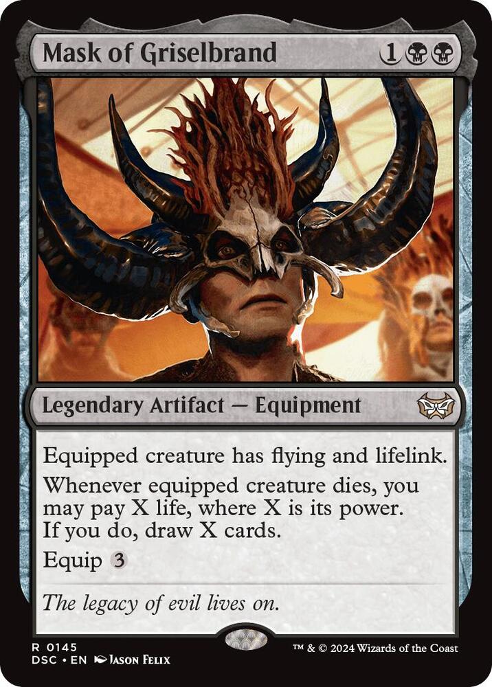 Mask of Griselbrand [Commander: Duskmourn: House of Horror] 145