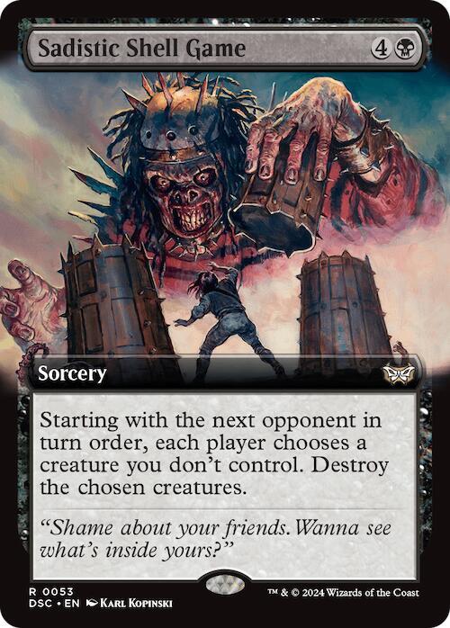 Sadistic Shell Game (Extended Art) [Commander: Duskmourn: House of Horror] 53