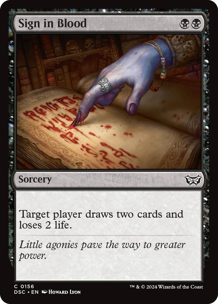 Sign in Blood [Commander: Duskmourn: House of Horror] 156