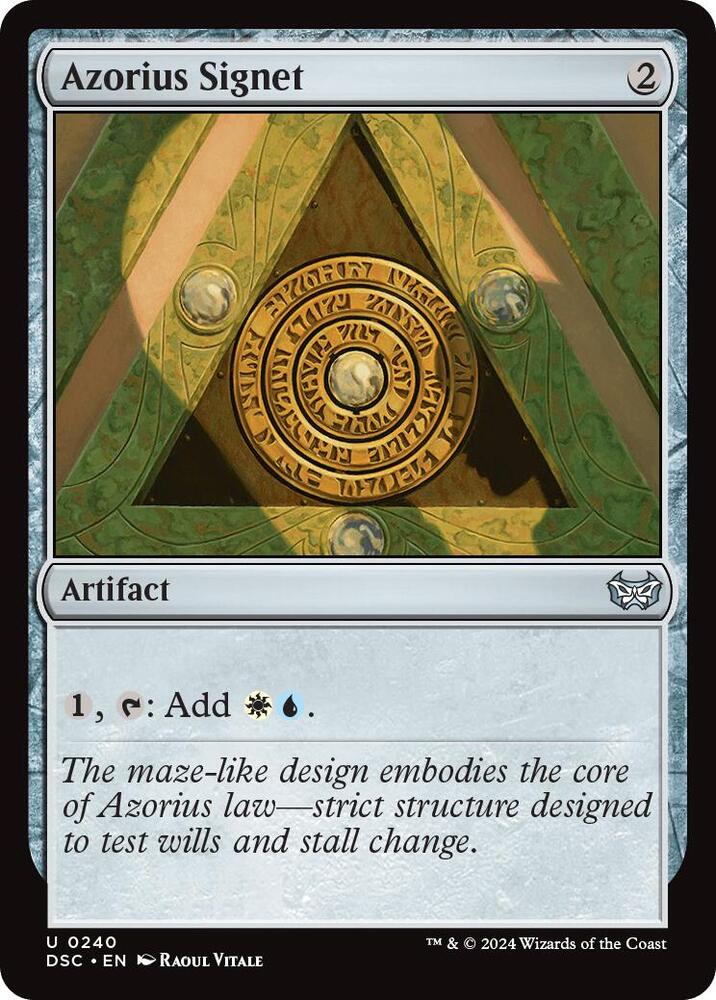 Azorius Signet [Commander: Duskmourn: House of Horror] 240