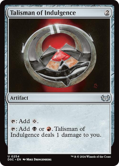 Talisman of Indulgence [Commander: Duskmourn: House of Horror] 254
