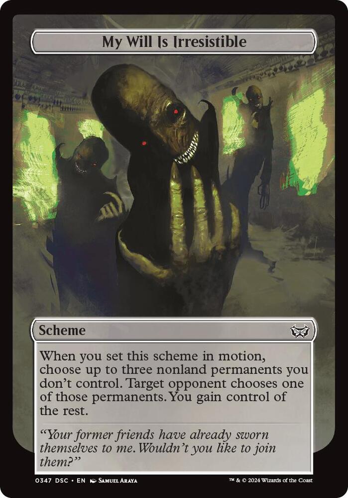 My Will Is Irresistible (Full Art) [Archenemy: Duskmourn] 347